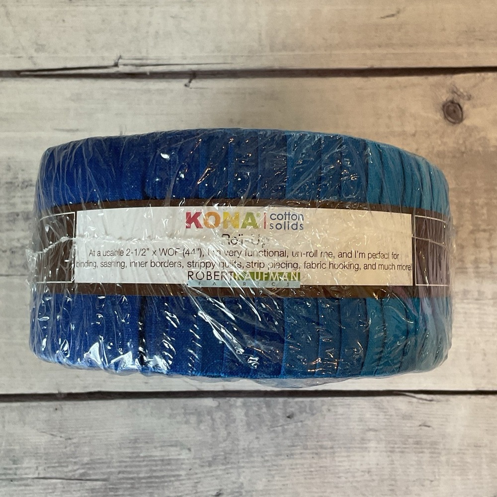 Robert Kaufman Kona Cotton Sky Gazer Blue Palette Roll Up 40 Pcs Quilting Fabric